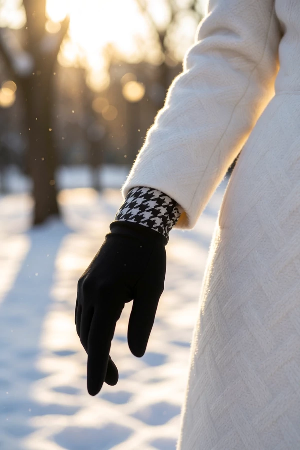 Farah fekete-fehér kesztyű