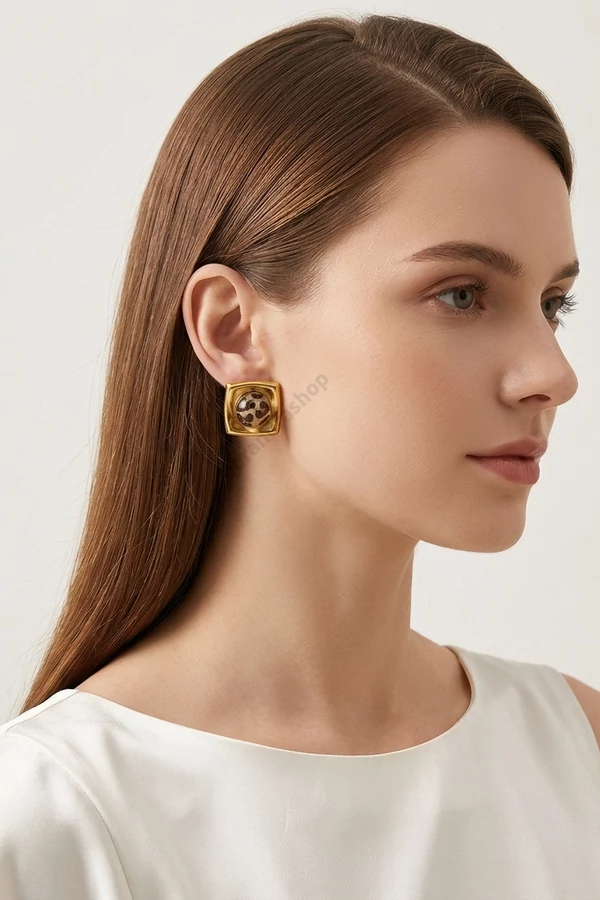 Betta leopárdmintás fülbevaló