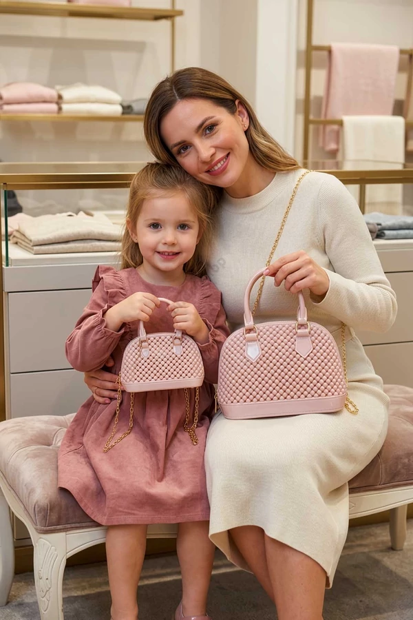Gallantry Gabriella világos rózsaszín anya-lánya táska szett 