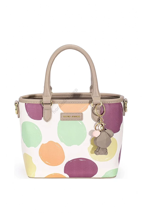 David Jones fehér mintás Polli táska