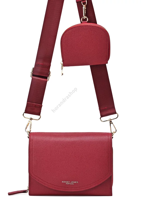 A & E burgundi Mina táska