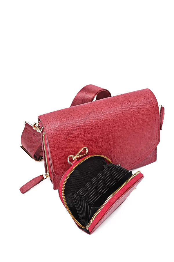 A & E burgundi Mina táska