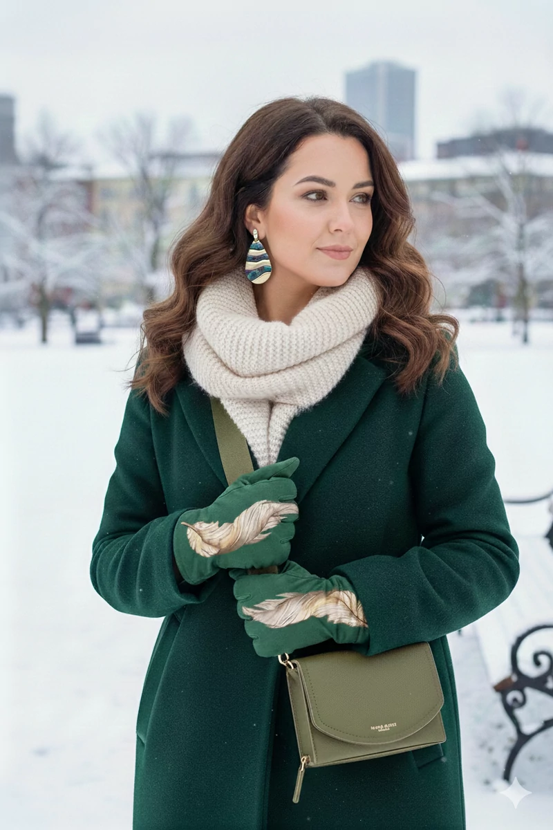 Sherry  zöld kesztyű