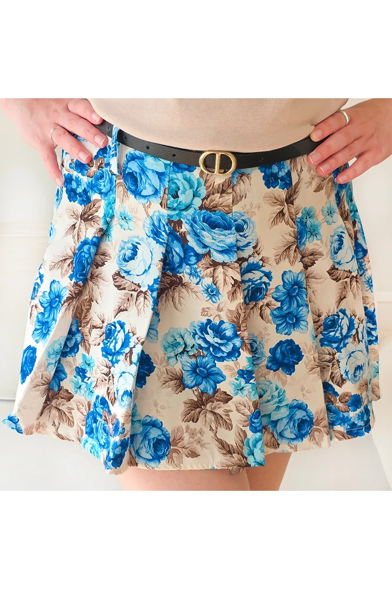 Daisy kék virágos culotte nadrág