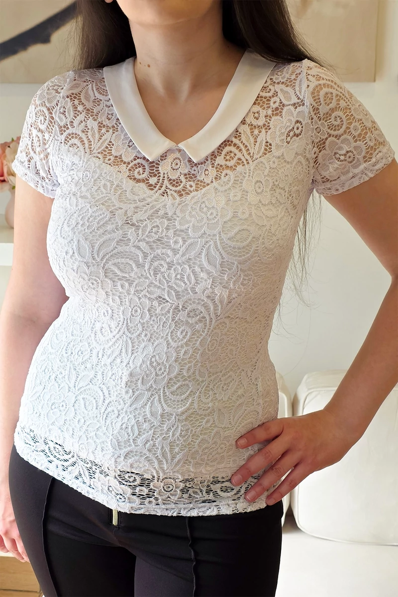 Madlen fehér csipkés felső