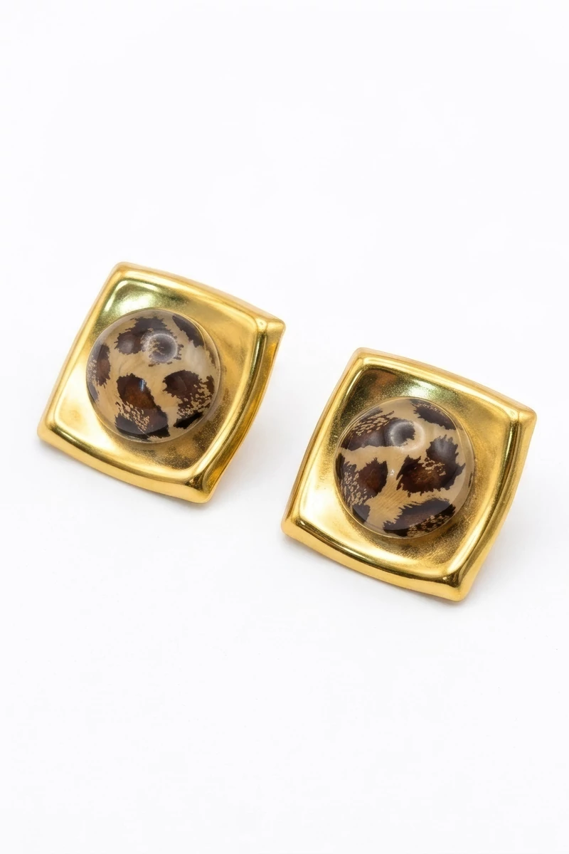 Betta leopárdmintás fülbevaló