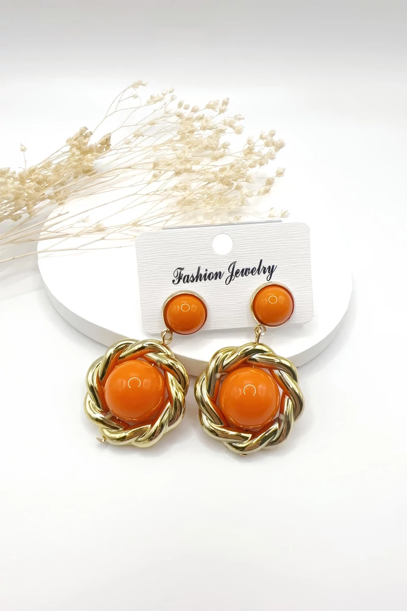 Afra narancssárga fülbevaló