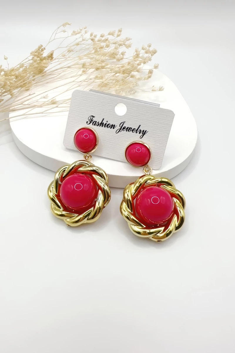 Afra piros fülbevaló