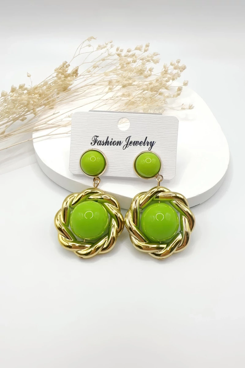 Afra zöld fülbevaló