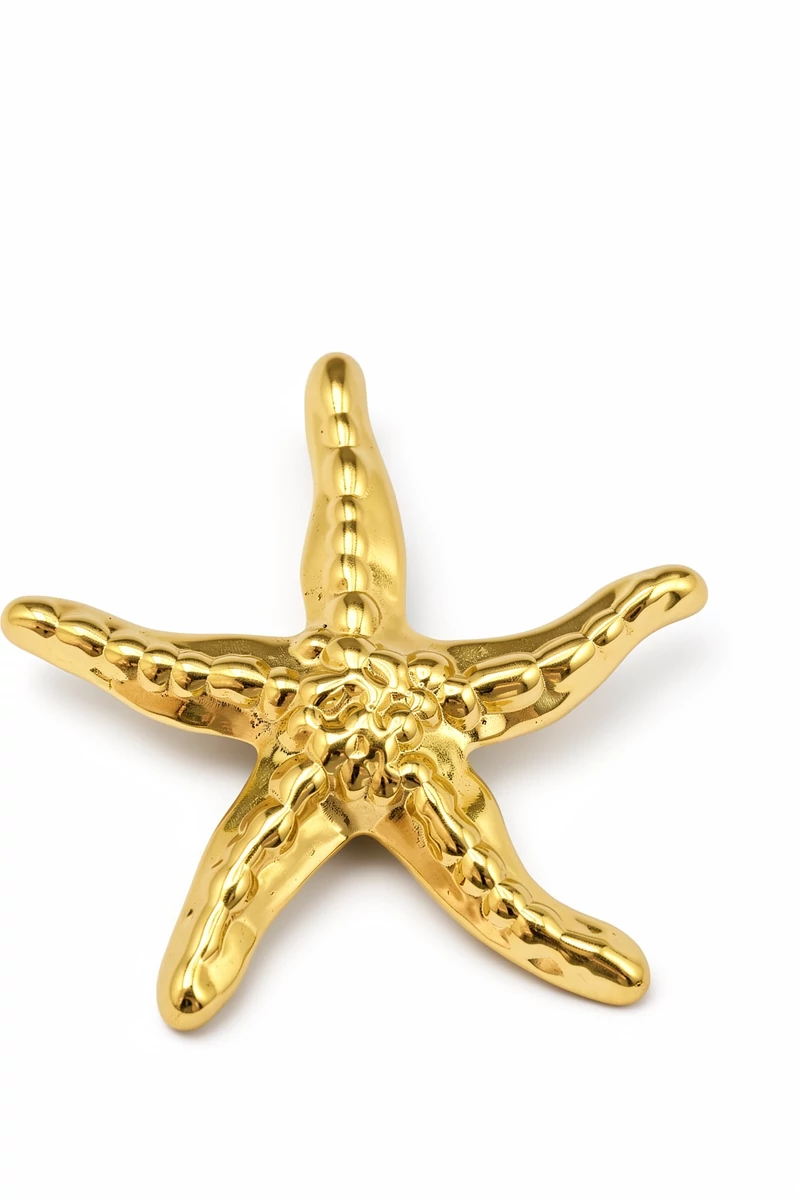 Arany színű tengeri csillag bross