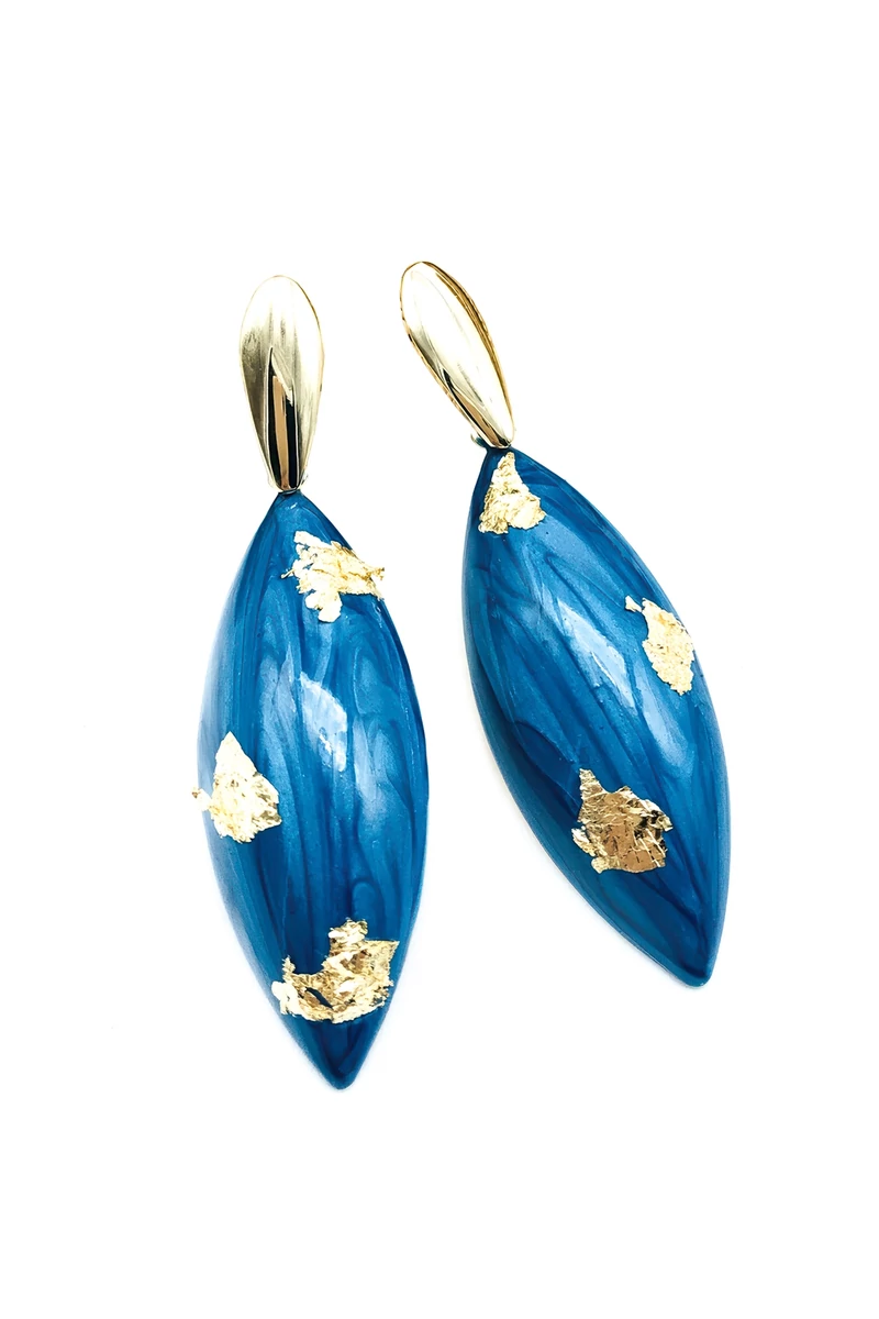 Judy petrol kék fülbevaló