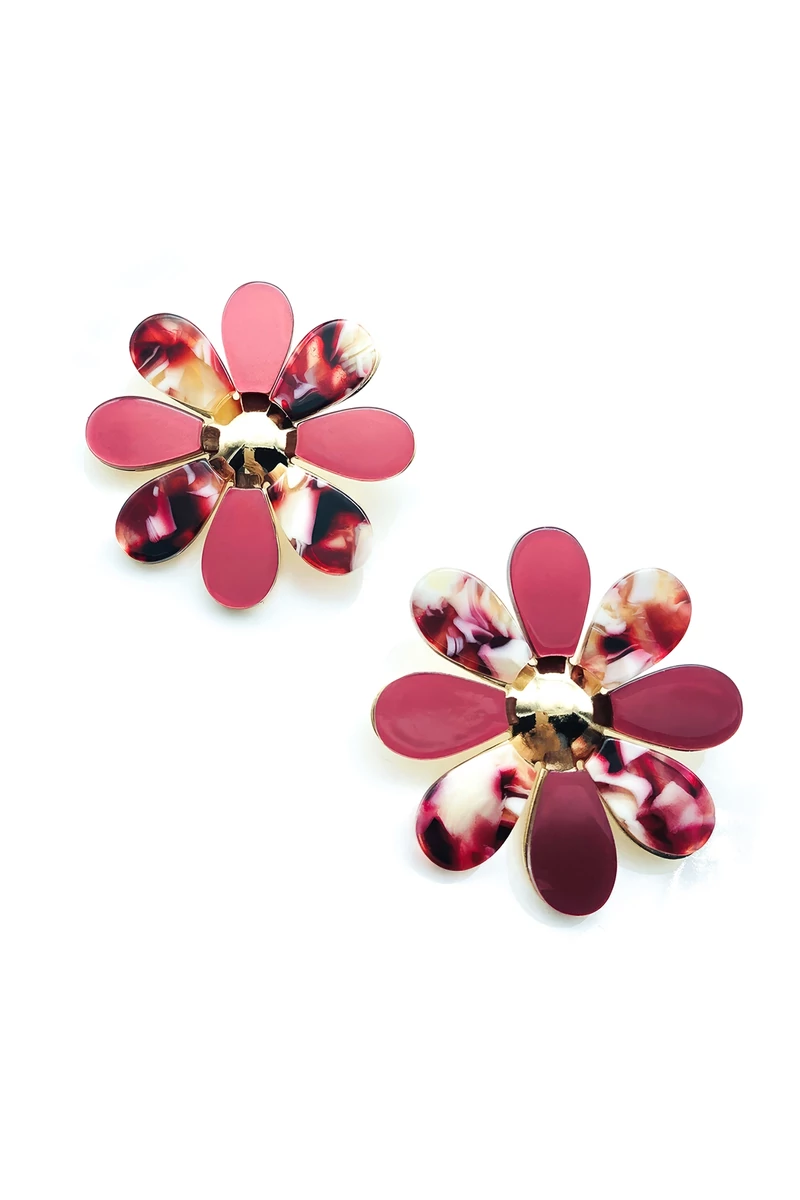 Adria burgundi fülbevaló