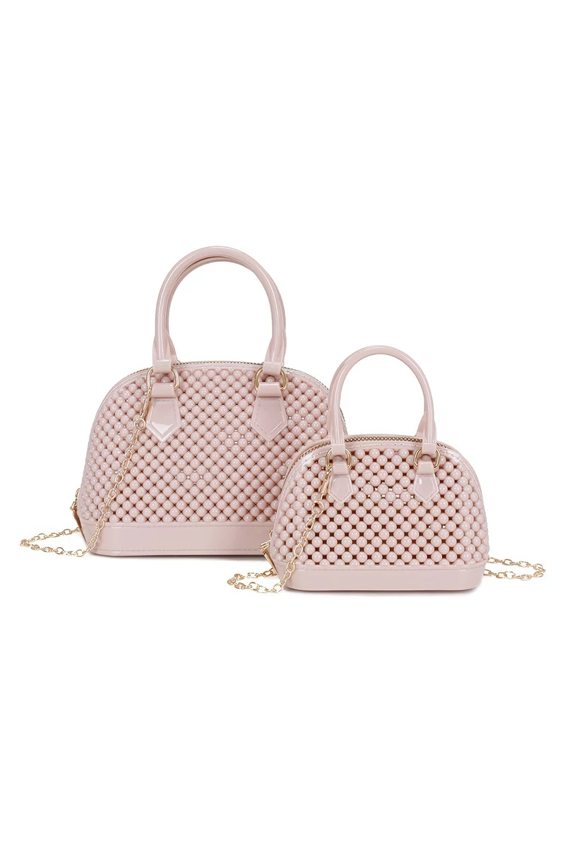 Gallantry Gabriella világos rózsaszín anya-lánya táska szett 